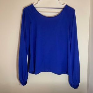 Sugar Lips Open Back Top | Color: Royal Blue | Size: S | Condition: Gently Worn